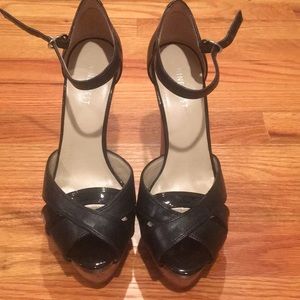 Nine West wedge Size 7 Black worn 1x